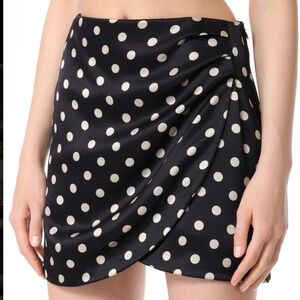 Black and White Polka Dot Mini Skirt in Size